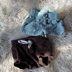 Gender Neutral Shorts Set - Blue and Brown